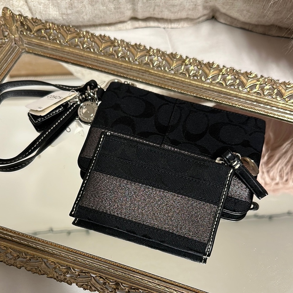 Coach Black Wallet Bundle